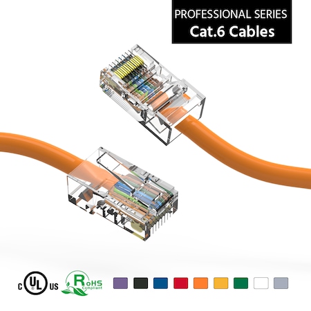 Bestlink Netware CAT6 UTP Ethernet Network Non Booted Cable- 15ft Orange 100109OR